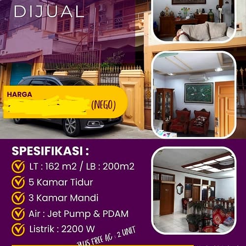 jual rumah 2 lantqi